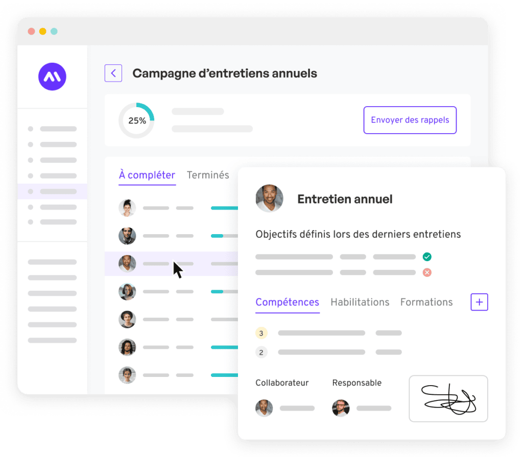 Pilotez facilement vos campagnes d'entretiens professionnels