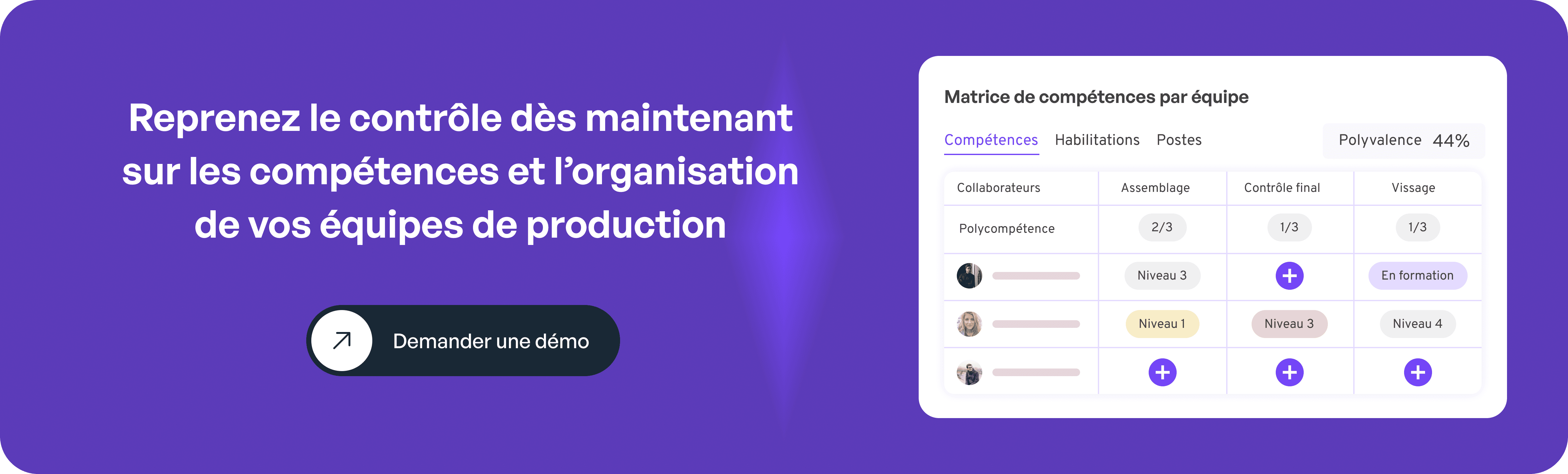 Demander une démo pour notre module matrice de compétences